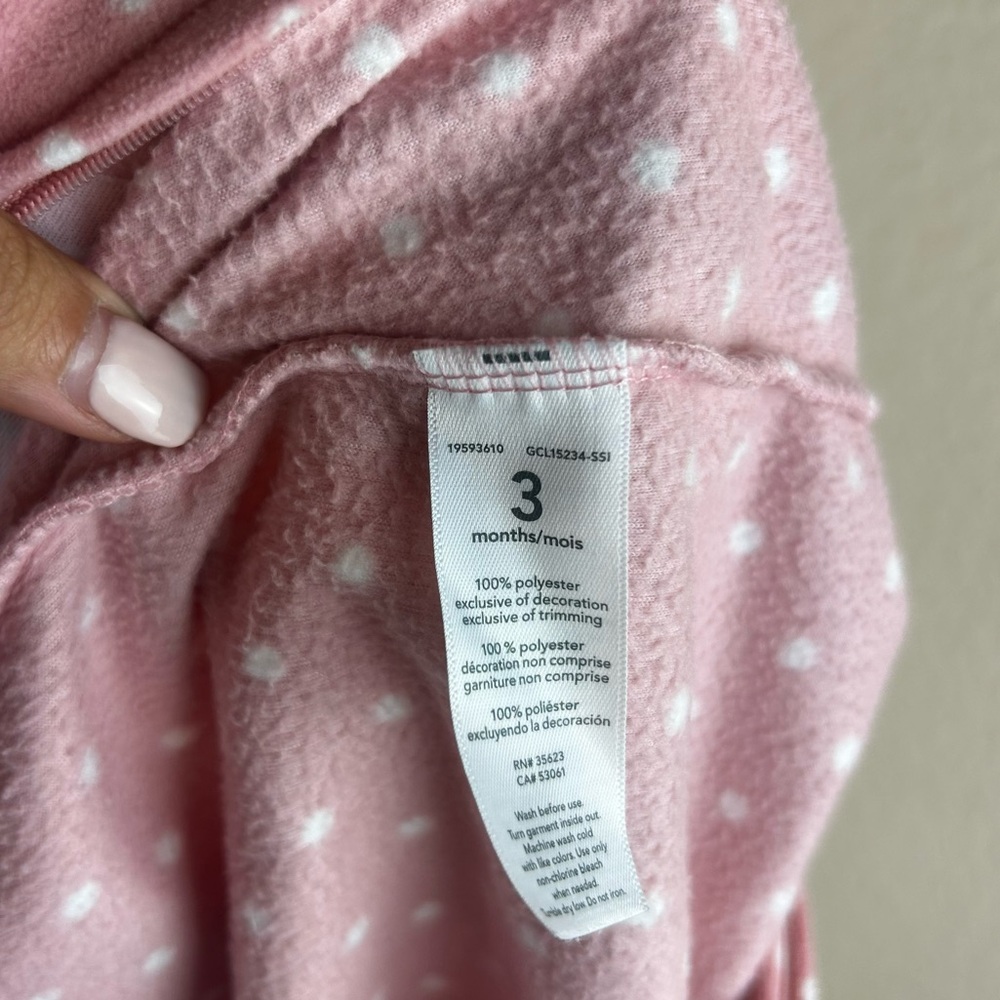 3/$10 Carter’s Unicorn Long Sleeve Bodysuit Sz 3Months - Picture 4 of 4